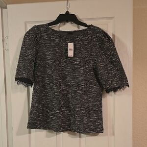 Elegant Black and White Women's Top